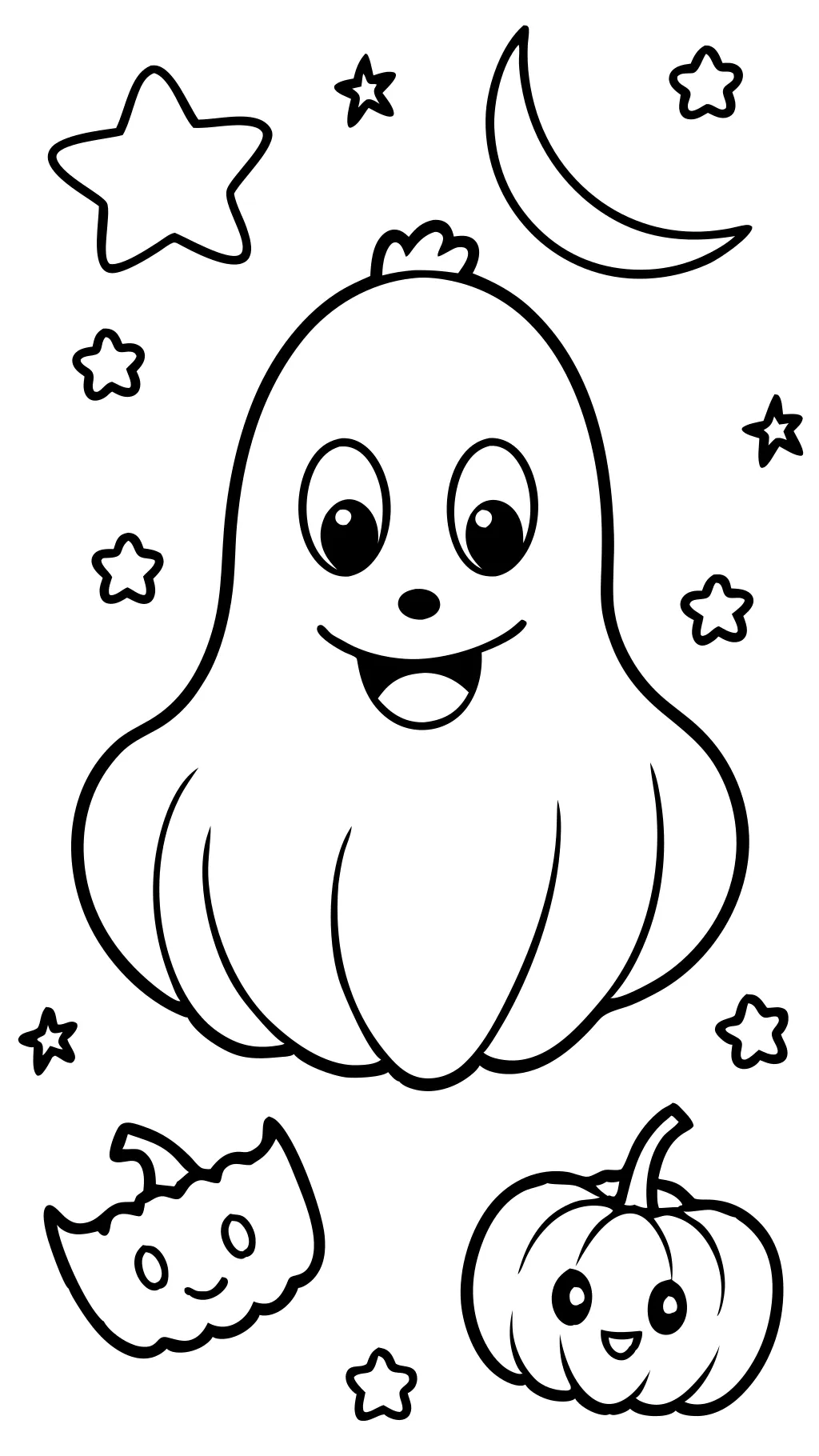 coloring page of a ghost